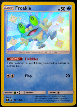 Froakie SV11/SV94 (NM) - SM Hidden Fates Shiny Vault - Baby Shiny Pokemon TCG - Image 1