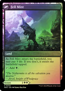 MTG FOIL Fell the Profane // Fell Mire - Modern Horizons 3 #244 - Image 2