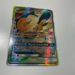 Eevee & Snorlax GX SM169 Sm Holo Promo Rare Pokemon Tag Team Custom Fan Art - Image 1