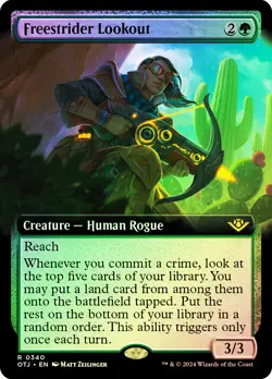 MTG FOIL Freestrider Lookout Extended Art - Outlaws of Thunder Junction #340 - Image 1