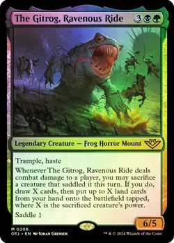 MTG FOIL The Gitrog, Ravenous Ride - Outlaws of Thunder Junction #206 - Image 1