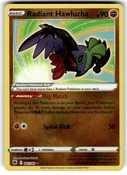 2022 Pokemon Sword & Shield - Astral Radiance Radiant Hawlucha #81/189 - Image 1