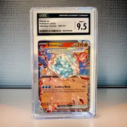 Eiscue ex Double Rare 042/197 Obsidian Flames Holo CGC 9.5 Pokemon TCG 2023 - Image 1