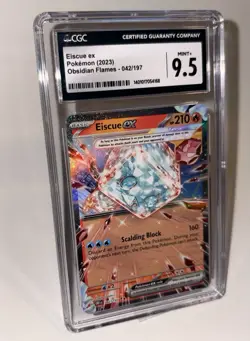 Eiscue ex Double Rare 042/197 Obsidian Flames Holo CGC 9.5 Pokemon TCG 2023 - Image 2
