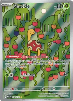 SHUCKLE 136/132 ILLUSTRATION RARE MEGA EVOLUTION POKEMON HOLO NEAR MINT - Image 2