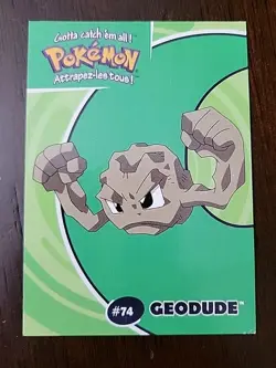 HP! #74 Geodude - Danone 35/40 - Pokemon Stadium 2000 Nintendo - Image 1