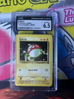 Pokemon TCG Voltorb Team Rocket 69/82 Regular Common CGC 6.5 2000 - Image 1