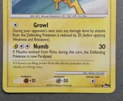 Pokemon Pikachu Lv.18 015/017 POP Series 9 Regular LP/MP - Image 3