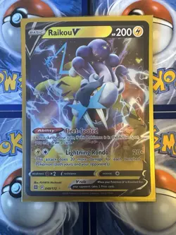 Pokemon TCG Raikou V 048/172 Brilliant Stars Half Art Ultra Rare Card - Image 1