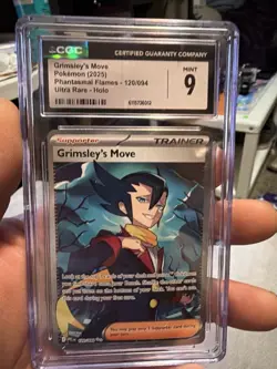 Grimsley’s Move 120/094 CGC 9 Mint Pokemon Ultra Rare Full Art Trainer Holo - Image 1