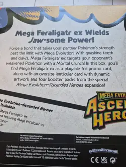Pokemon TCG Mega Feraligatr ex Box Mega Evolution—Ascended Heroes EN Promo - Image 4