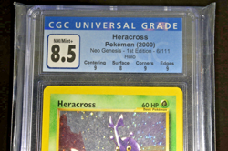 CGC 8.5 Heracross 1st Edition 6/111 Neo Genesis Holo 2000 Pokemon Card Graded - Image 2