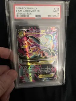 2016 POKEMON XY STEAM SIEGE #112 FULL ART M GARDEVOIR EX PSA 9 - Image 3
