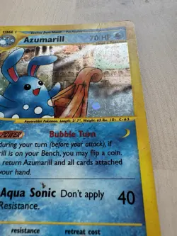 Pokemon TCG Azumarill Aquapolis Holo Rare H04/H32 70 HP ENG 2002 - Image 2
