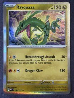 Pokemon Rayquaza Ascended Heroes #153/217 Rare Holo Near Mint - Image 2