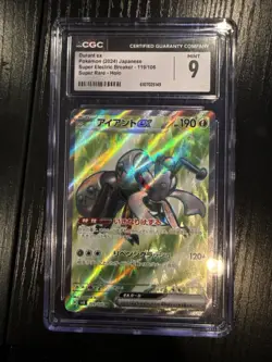 🐜🐜 CGC 9 Pristine Durant ex Holo 119/106 SR Super Electric Breaker Jp Pokemon - Image 1