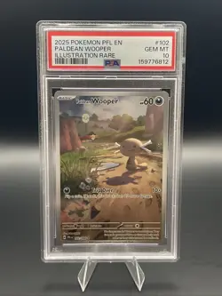 POKEMON PHANTASMAL FLAMES PALDEAN WOOPER ILLUSTRATION RARE - PSA 10 GEM MINT - Image 1