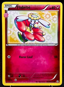 Flabebe RC17/RC32 Non Holo~ Cute Pink Pokemon ~ Pretty Heart Gallery Pokemon💖 - Image 2