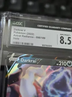 Pokemon Darkrai V Astral Radiance 098/189 Holo Ultra Rare CGC 8.5 NM/MINT+ - Image 2