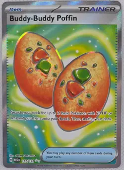 Buddy-Buddy Poffin 167/132 Ultra Rare Mega Evolution Pokemon Holo NM - Image 1