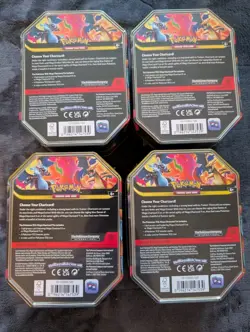 Pokemon TCG Mega Charizard Ex Tin Set of 2 x2 (4 Tins Total, 2 Of Each) Sealed - Image 3