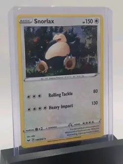 2020 Pokemon TCG Sword & Shield Snorlax Holo 140/202 Cosmos Holo Rare Card LP - Image 4