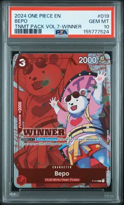 2024 ONE PIECE TOURNAMENT PACK VOL.7 #019 BEPO TNMT PACK VOL.7-WINNER PSA 10 - Image 1