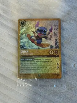 Disney Lorcana Stitch Carefree Snowboarder 42/P3 Promo Holo Foil SEALED - Image 1