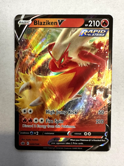 Blaziken V 020/198 Pokemon Chilling Reign Sword & Shield Ultra Rare NM or better - Image 1