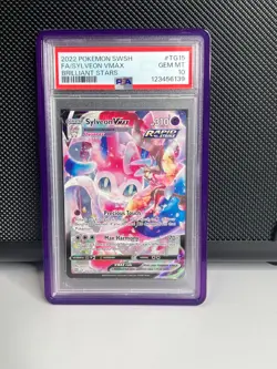 PSA 10 Gem Mint Sylveon VMAX TG15/TG30 Brilliant Stars Trainer Gallery Pokemon - Image 1