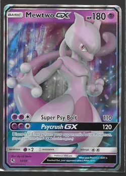 Pokemon Mewtwo GX 31/68 Hidden Fates Ultra Rare Holo NM - Image 1