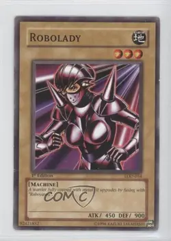 Robolady 1st Ed. YuGiOh Legacy of Darkness #LOD-054 2003 READ - Image 1