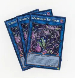 Yugioh 3x Scareclaw Tri-Heart MP23-EN088 Prismatic Secret Rare NM 1st Edition - Image 1