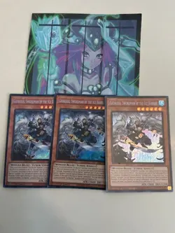 Yugioh 3x Georgius, Swordman of the Ice Barrier Secret Rare BLTR-EN006 1st Ed NM - Image 1
