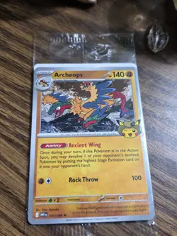 Pokemon Chicago Field Museum Fossil Exhibit Archeops Promo Card SEALED - Image 1