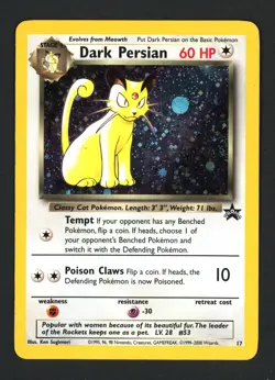 Dark Persian 17 WoTC Promo Holofoil Pokemon TCG - Image 1