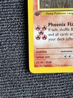 2000 Pokemon Gym Heroes 1st Edition Blaine’s Moltres Holo #1/132 - CLEAN - Image 4