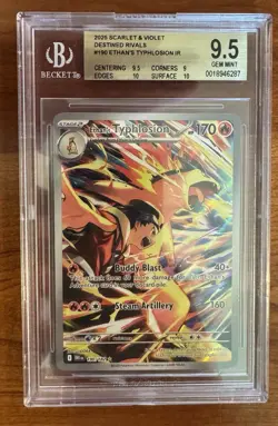 Ethan's Typhlosion #190 Pokemon Destined Rivals Beckett 9.5 - Image 1