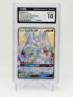 Pokemon CGC 10 Gem Mint Hidden Fates: Shiny Vault Full Art Zygarde GX SV65/SV94 - Image 1