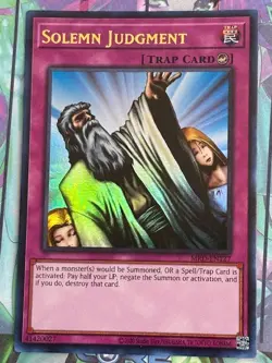 Yugioh 1x Solemn Judgment Ultra Rare MRD-EN127 Metal Raiders 25th Anniversary NM - Image 2