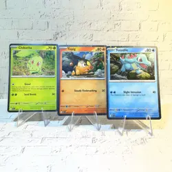 Pokemon TCG Chikorita Tepig Totodile Ascended Heroes Cosmos Holo Promo Set NM - Image 1
