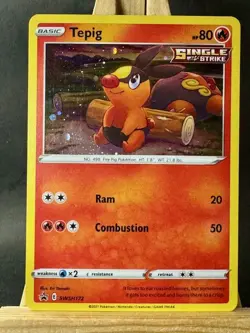 Tepig Cosmos Holo - Black Star Promo Pokemon TCG SWSH: Sword & Shield SWSH172 NM - Image 1