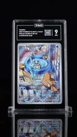 Squirtle 148/142 Illustration Rare Stellar Crown Pokemon Tag 9 Mint - Image 1