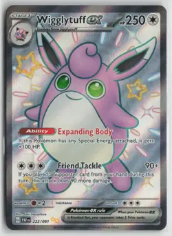 Wigglytuff ex 222/091 Shiny Ultra Rare Paldean Fates Pokemon Near Mint - Image 1