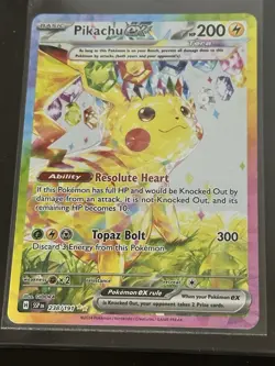 Pokemon TCG Pikachu ex #238/191 Surging Sparks SIR NM Condition pack fresh - Image 1