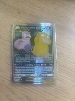 Slowpoke & Psyduck GX 218/236 Unified Minds Full Art TAG TEAM Holo HP/DMG - Image 1