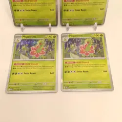 Pokemon Meganium (Holo) 010/132 NM Mega Evolution Playset x4 B - Image 3