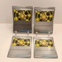 Pokemon Mega Signal (Reverse Holo) 121/132 NM Mega Evolution Playset x4 - Image 1