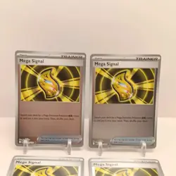 Pokemon Mega Signal (Reverse Holo) 121/132 NM Mega Evolution Playset x4 - Image 2
