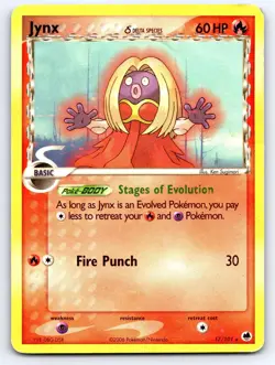 Jynx 17/101 Rare Dragon Frontiers Pokemon Moderately Played - Image 1